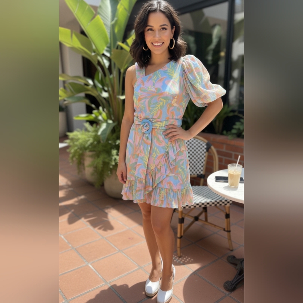 Elegant Pastel One-Shoulder Dress
